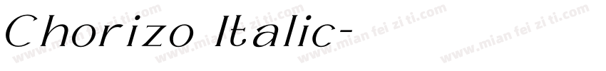 Chorizo Italic字体转换